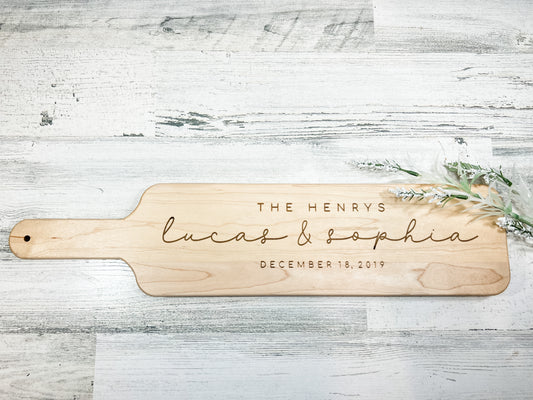 Couples Names with Date Cutting Board - B-Cozy Home Decor