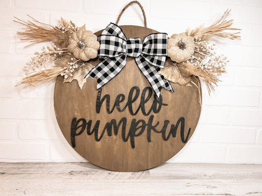 Hello Pumpkin Door Hanger - B-Cozy Home Decor