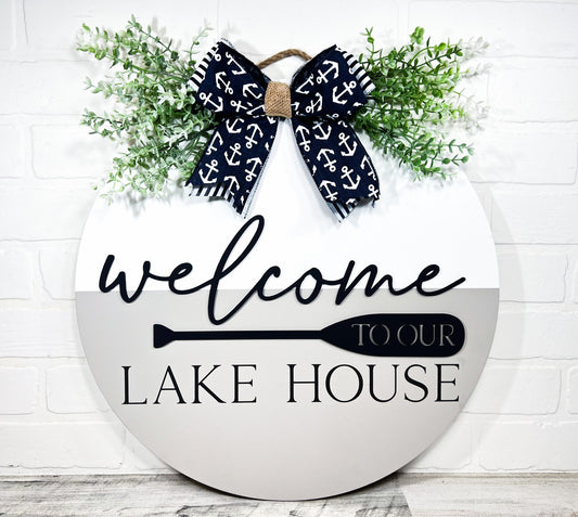 Welcome Lake House Door Hanger - B-Cozy Home Decor