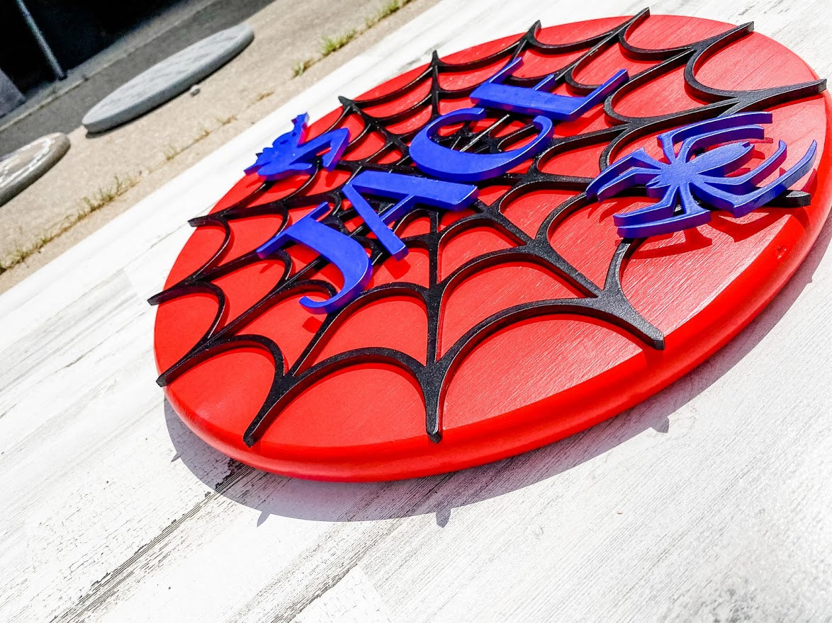 Spiderman Name Sign - B-Cozy Home Decor