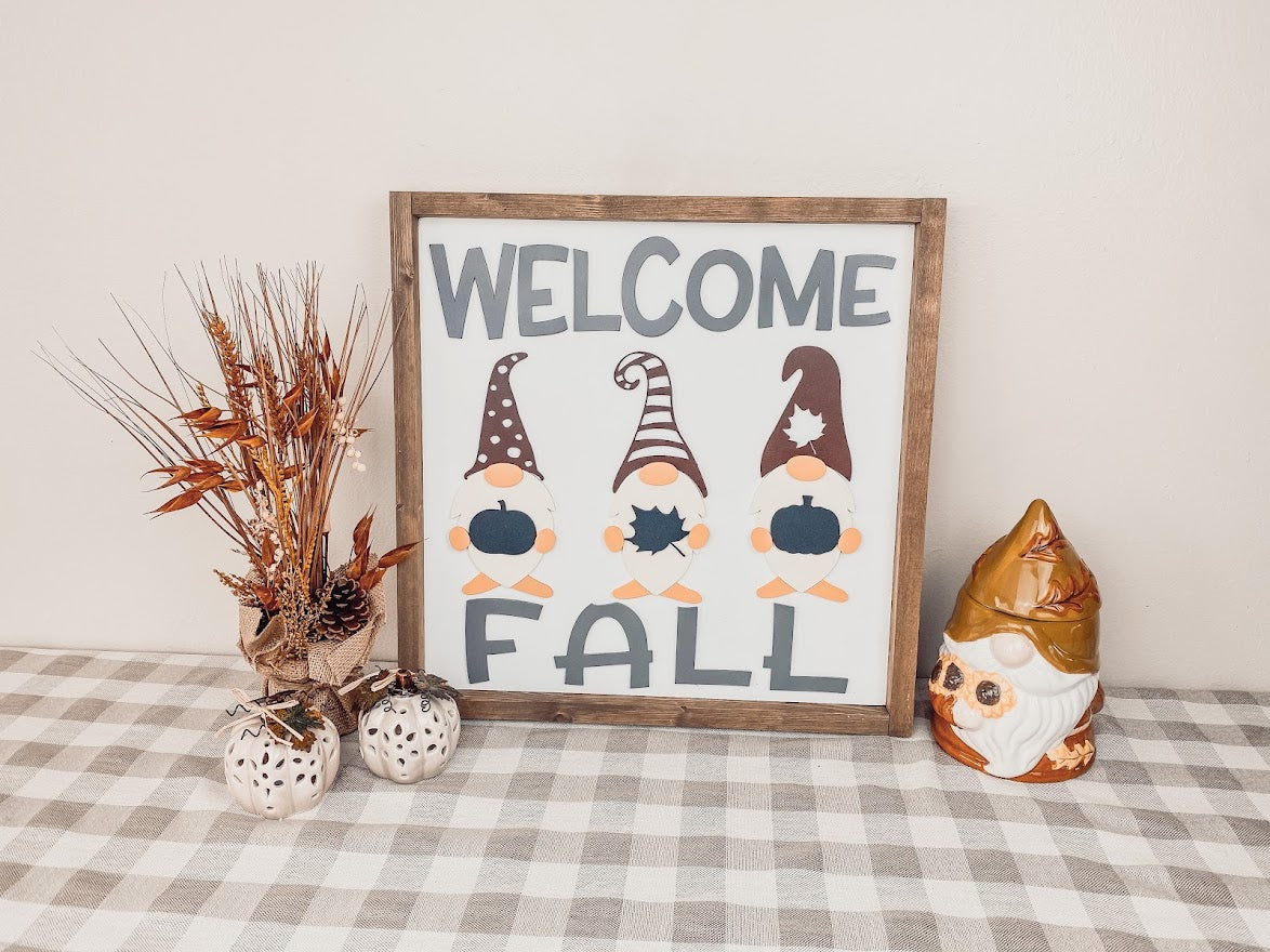 Welcome Fall Gnomes - B-Cozy Home Decor