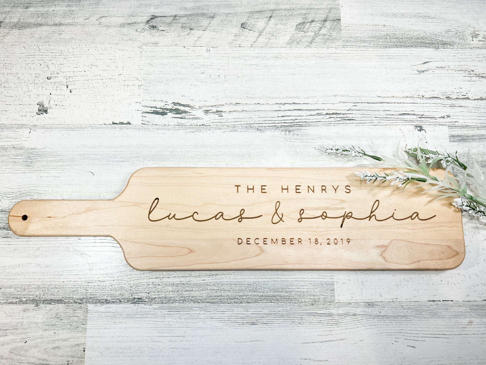 Couples Names with Date Cutting Board - B-Cozy Home Decor