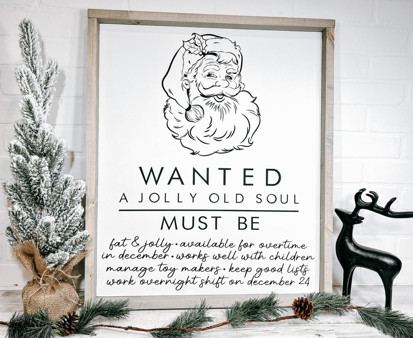 Wanted Santa A Jolly Old Soul - B-Cozy Home Decor