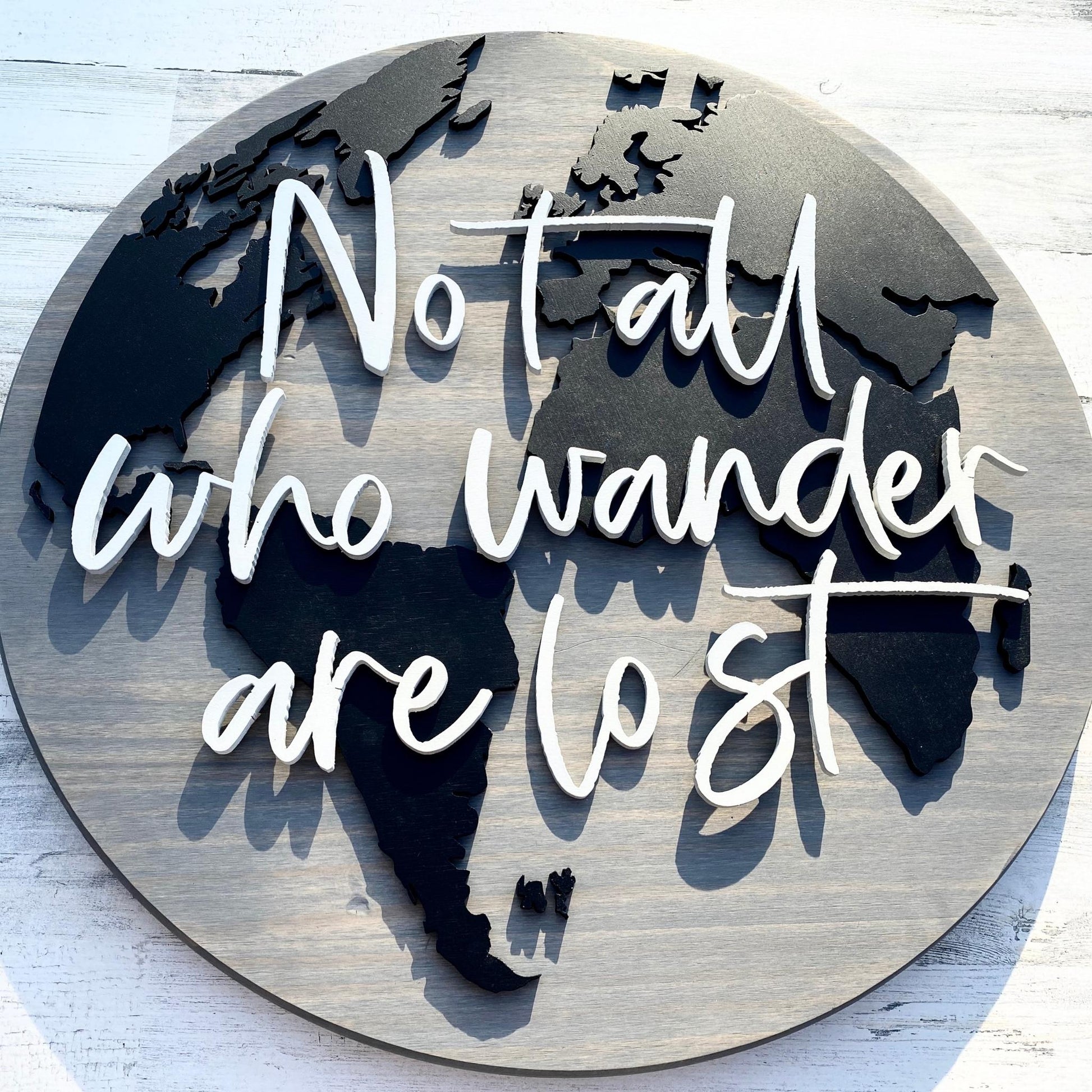 Not All Who Wander Are Lost World Map - B-Cozy Home Decor