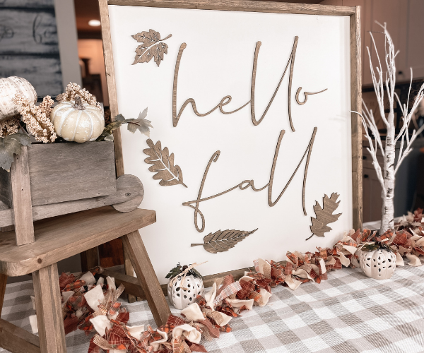 Hello Fall Leaves - B-Cozy Home Decor